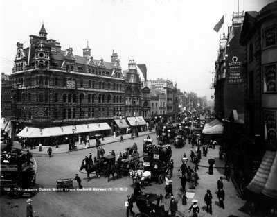 Tottenham Court Road from Oxford Street, London by English Photographer